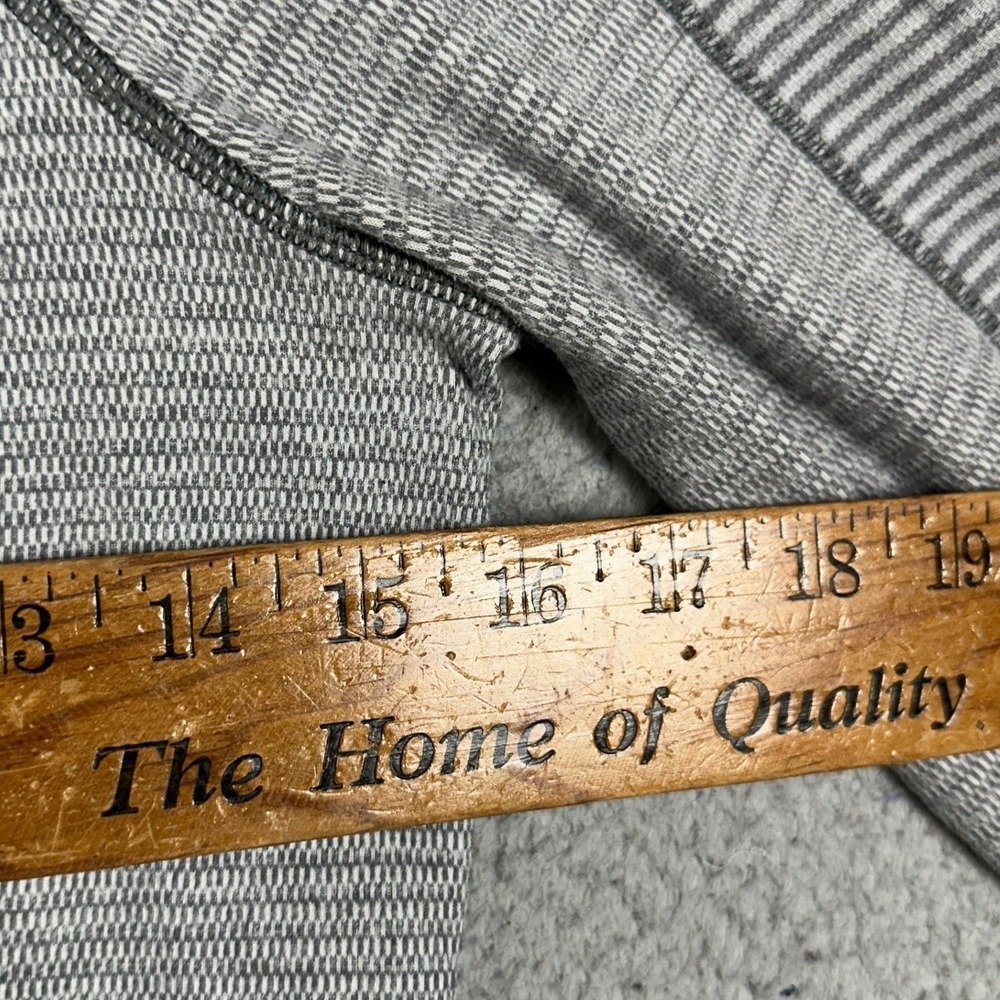 Lululemon Sweatshirt Womens 4 Grey White Stripes Pullover Sweatshirt Long Sleeve - Picture 6 of 8